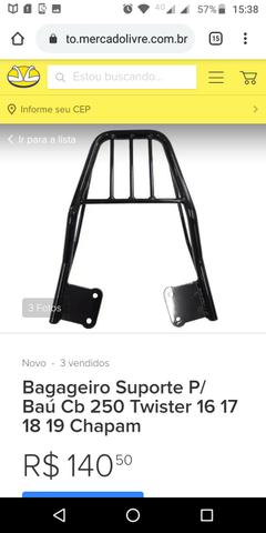 Baú com bagageiro para CB Twister 2016 a2020 - Foto 8