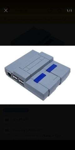 Raspiberry pi 3 b+ com sd 128gb case snes