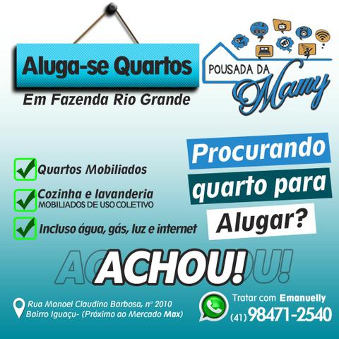 Quartos para alugar em Fazenda Rio Grande-PR - Foto 3