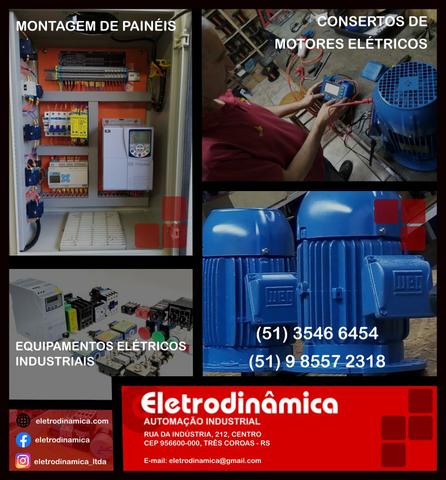 Consertos de motores elétricos industriais e montagens de painéis
