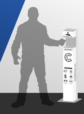 Totem Dispenser Automático Álcool Gel