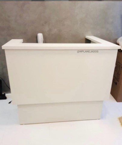 Balcão para Recepção L Branco ou Amadeirado - Foto 3