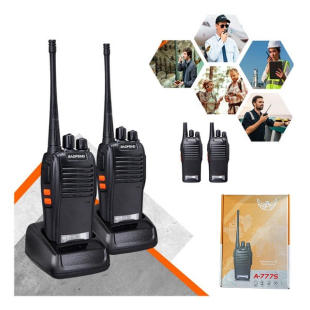 Kit 2 Rádio Comunicador Walk Talk Ht UHF 16 Canais Ltomex