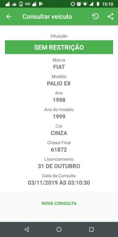 Abaixo tabela Fipe aproveita ,Palio 99 (1.0 básico )Doc.2019 no verde /2 Portas - Foto 7