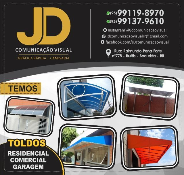 Trabalhamos com Toldos para Residencias e Empresas