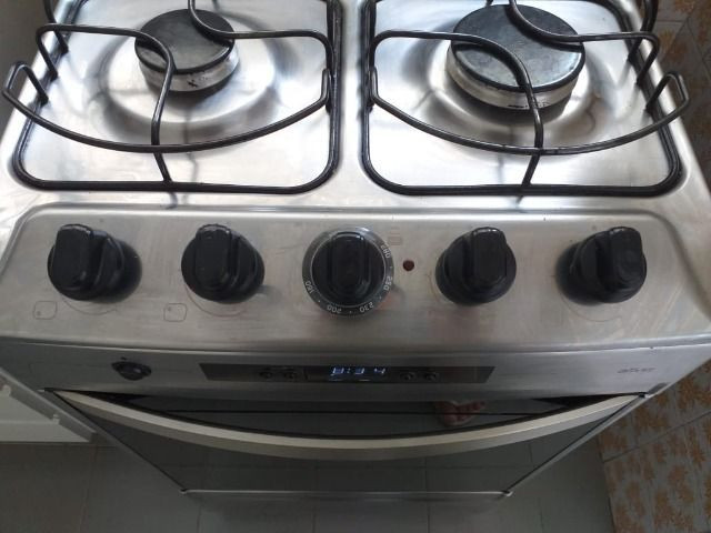 Já Reservado - Fogão Brastemp Ative Inox - 4 bocas com grill - Foto 2