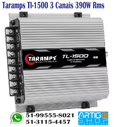 Modulo Taramps Tl-1500 390w Rms 3 Canais Amplificador