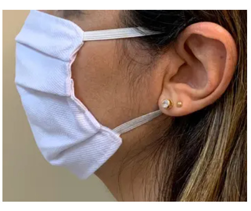 Máscaras De Tecido Reutilizáveis (Branca) - Promoção!!! - Alane Metais - Foto 3