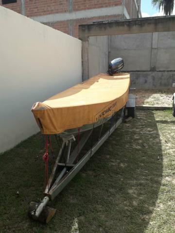 Barco motor 40 e carreta - Foto 4