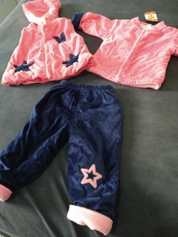 Conjunto inverno menina tamanho M/G (bebê) - Foto 3