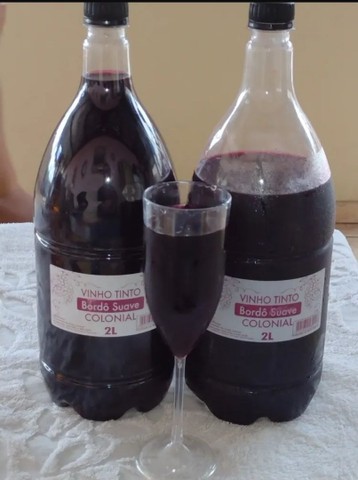 Vinho tinto colonial 2L seco e suave