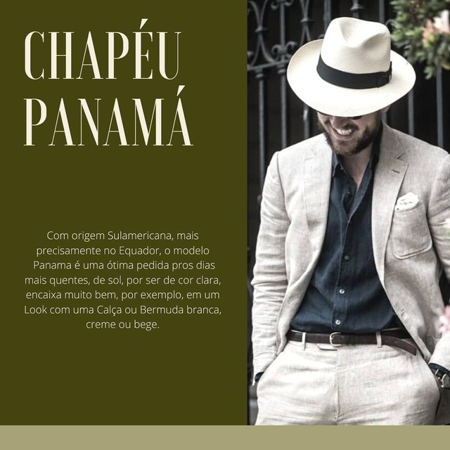 Chapéu Panamá tamanho 60
