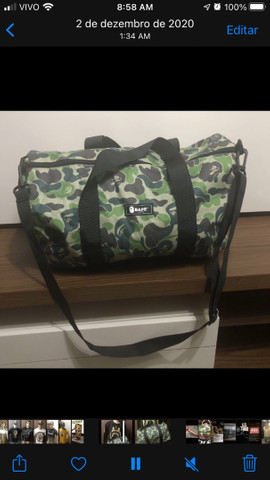 bape duffle bolsa camo