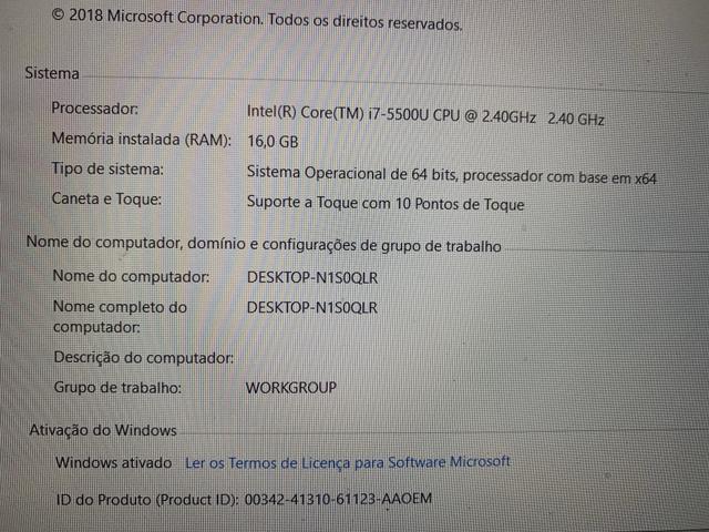 Notebook i7, 16RAM, HD SSD - Foto 4