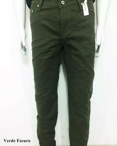Calça Brim Sarja Masculina Tradicional Barra Reta Atacado Fabrica Goiânia - Foto 3