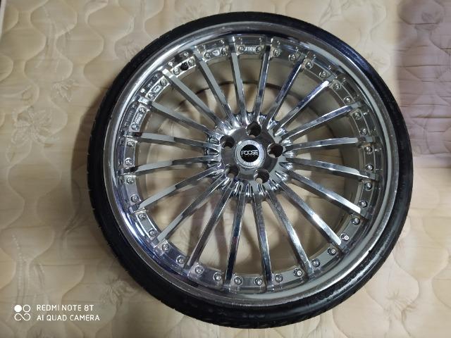 4 Rodas 20 5x100 com pneus. Novo Corolla, Bora, Polo, Fox, Golf 451, Tsuya - Foto 3