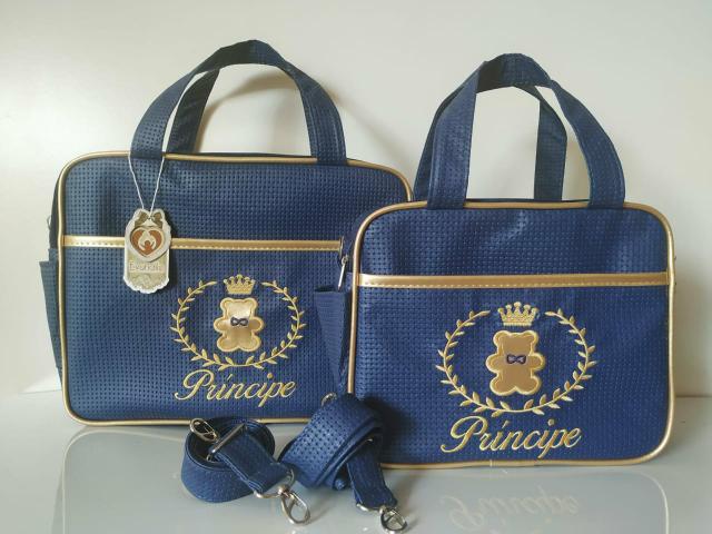 Kit Bolsa Maternidade Class Baby 2 Peças Azul Marinho - Foto 3