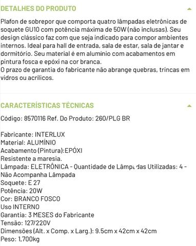 Plafon Luminária - Foto 4