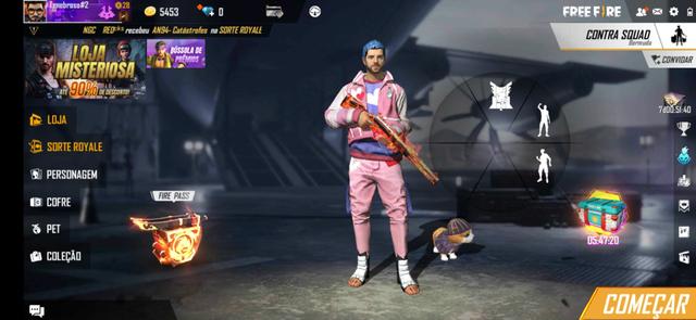 Conta free tire mestre na cs raqueada atual