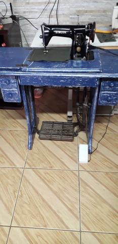 Maquina de costura reta, costura couro, com motor 110V novo