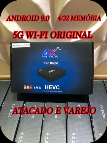 Tv box 5g Wi-Fi Android 9.0 4/32gb memória