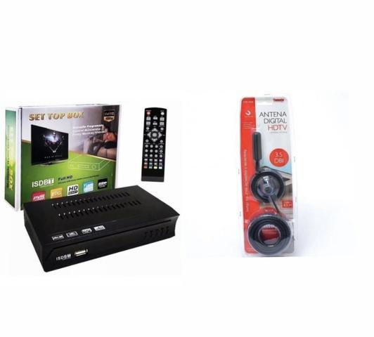 Kit Conversor Digital Tv+ Antena Digital Interna