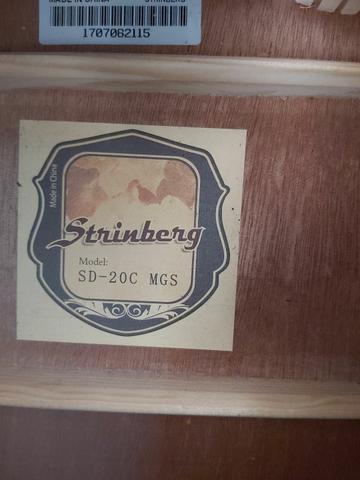Vendo Violão strinberg folk sd20c mogno (troco por guitarra e cubo) - Foto 4