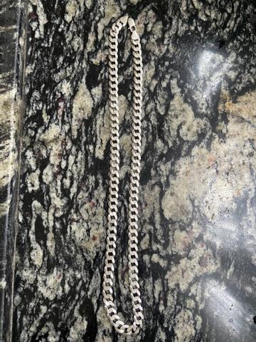 Cordão de prata grosso 100% 50 gramas