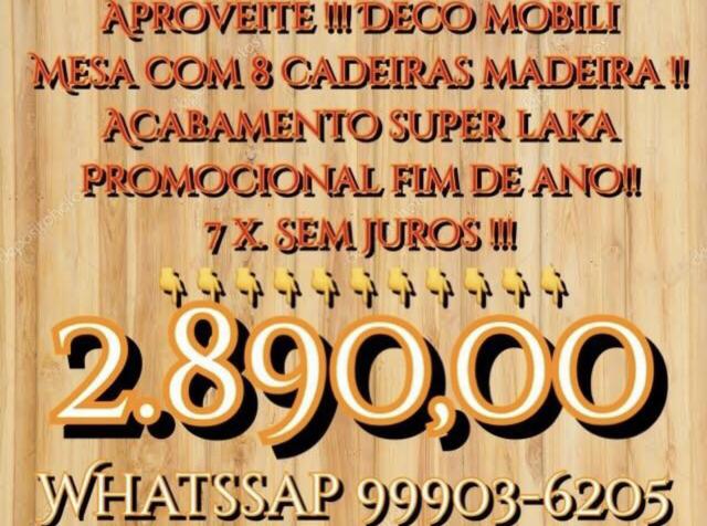 Mesa sala copa e cozinha nova completa