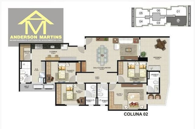Apartamento de 2 quartos na Praia da Costa Cód: 15606 - Foto 10