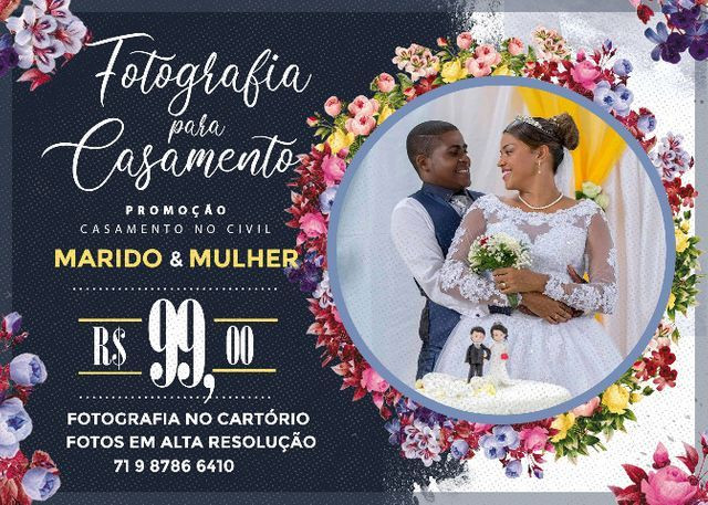 Fotografia para Casamento no Civil Pacote 1