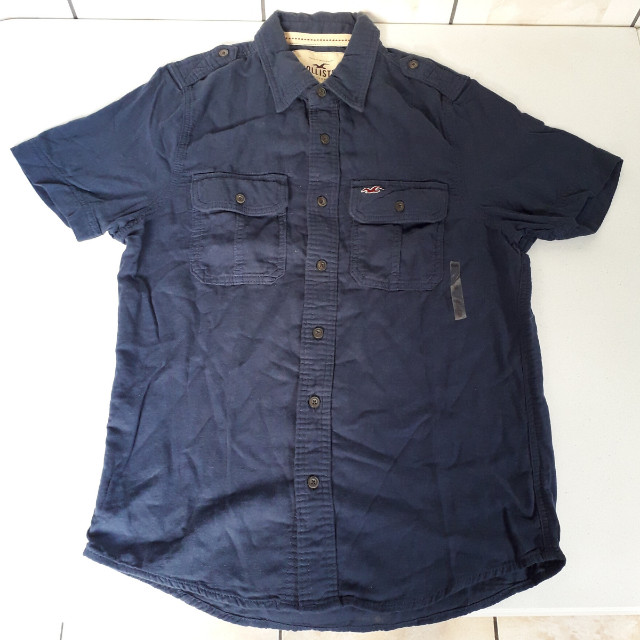 Camisa Polo Hollister Azul Masculino Original Nova. (Tamanho: M)