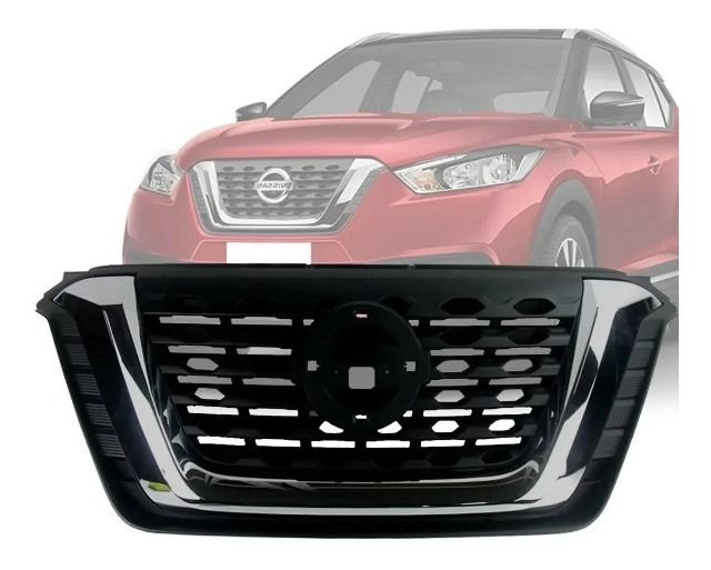 Grade Radiador Com Moldura Cromada Nissan Kicks 2016 a 2020