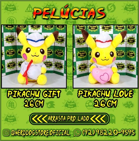 Pelúcia Pikachu Pokémon - NerdDog Store Pokemon Pokebolla Ash Raichu Pichu Yellow Nintendo - Foto 2