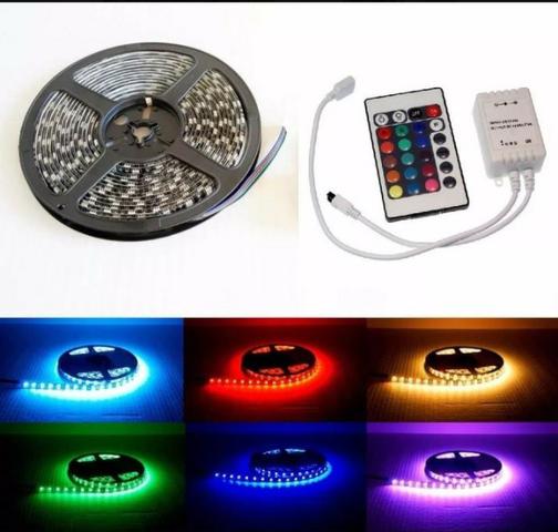 Fita led RGB 5M decoração - 16cores com controle - Foto 3