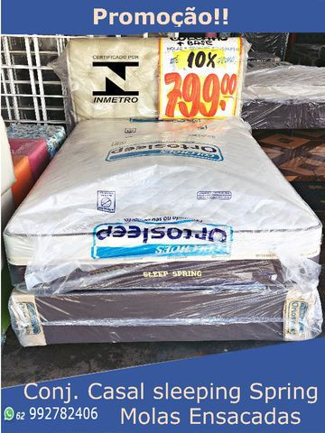 Você Não Pode Perder Essa Super Oferta! Base + Colchão Molas Ensacadas 30cm Altura