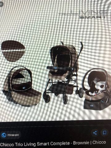 Carrinho bebê/bebê conforto/Moisés - Trio Living Smart Chicco (cor brownie)
