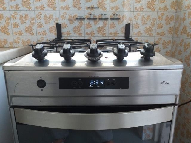Já Reservado - Fogão Brastemp Ative Inox - 4 bocas com grill