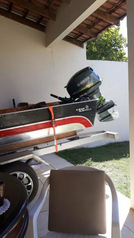 Barco motor 40 e carreta - Foto 2