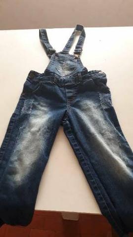 Macacão jeans masculino infantil pouco 8 anos - Foto 2