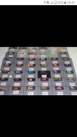 Jogos super nintendo snes troco por console e controle snes