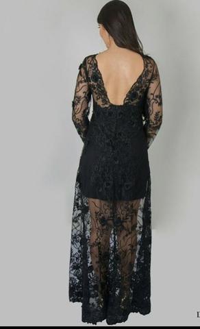 Vendo vestido longo de festa com transparência - Foto 2