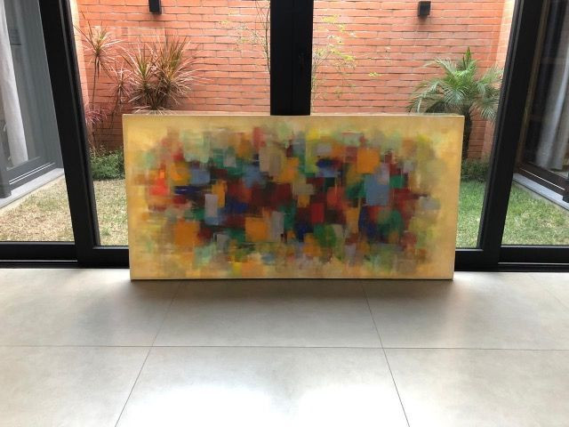 Quadro Pintura a mão - Abstrato e colorido 1,60m por 0,80m