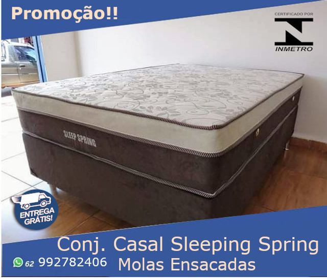 Durma Bem! Compre Já sua Cama Base + Colchão Sleeping Spring Molas