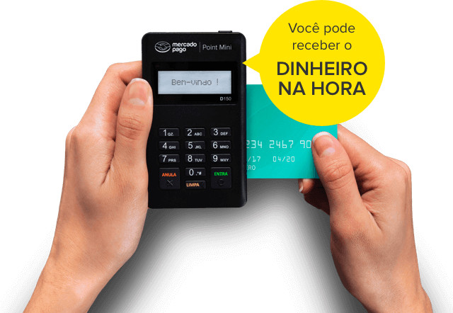 Maquininha de Cartão Mini Point - Wsap *- Pronta Entrega