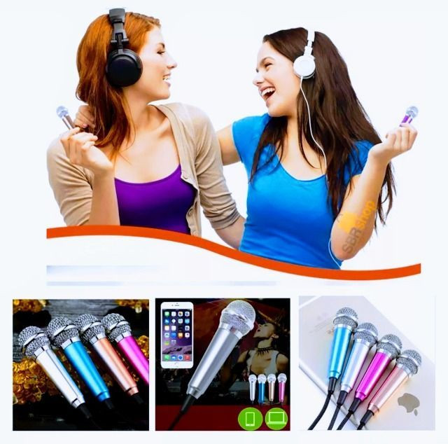 Mini Microfone P2 Para Gravação Celular Youtube Rosa Kp907 - Foto 3