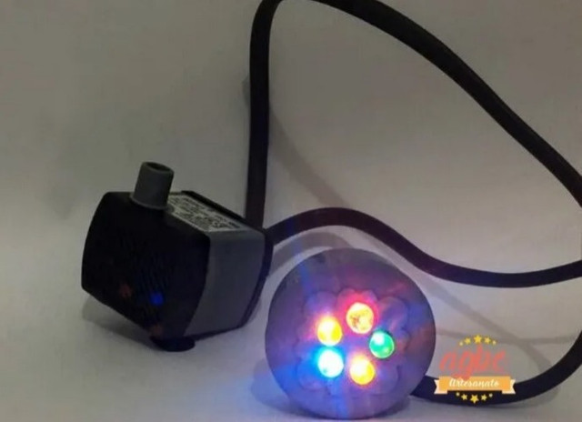 Bomba Submersa Com Led Fonte Água Aquário Peixe 180l/h 220v Arduino Automação COD-CP443 - Foto 3