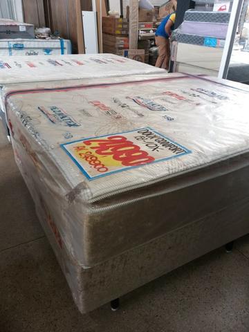 Cama queen size duox confort 1ª linha plumatex linha sealy apenas 1999 a vista - Foto 5