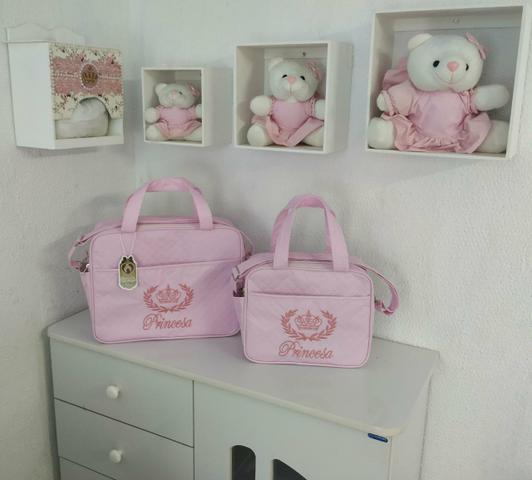 Kit Bolsa Maternidade Class Baby 2 Peças Menina - Foto 3