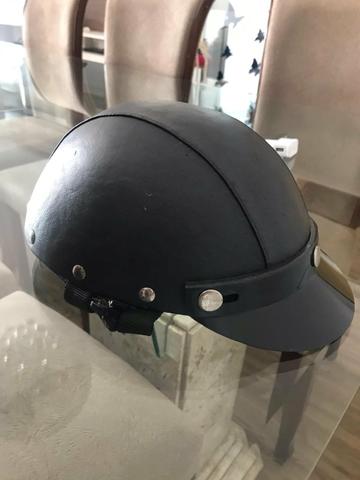 Capacete Couro Custom Harley - Foto 3